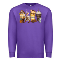 Purple coffee cups Premium Sweatshirt - Zillion Design Studio