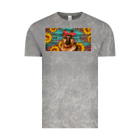 Cloud Rock german shepherd with sunflowers license plate Vintage Tee - Artiststas