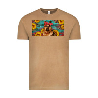 Vintage Camel german shepherd with sunflowers license plate Vintage Tee - Artiststas
