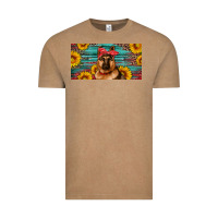 Vintage Coffee german shepherd with sunflowers license plate Vintage Tee - Artiststas