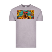 Vintage Zinc german shepherd with sunflowers license plate Vintage Tee - Artiststas