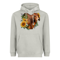 Moon Dust brahman bull with sunflowers Heavyweight Hoodie - RanaPortraitStore