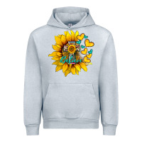 Heather Grey western sunflower  cross believe Urban Hoodie - BarkalooDesign