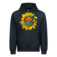 Navy western sunflower  cross believe Urban Hoodie - BarkalooDesign