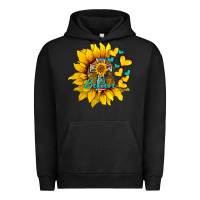 Pigment Black western sunflower  cross believe Urban Hoodie - BarkalooDesign