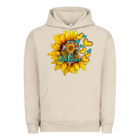 Pigment French Oak western sunflower  cross believe Urban Hoodie - BarkalooDesign