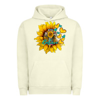 Pigment Pistachio western sunflower  cross believe Urban Hoodie - BarkalooDesign