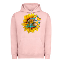 Pigment Salmon western sunflower  cross believe Urban Hoodie - BarkalooDesign