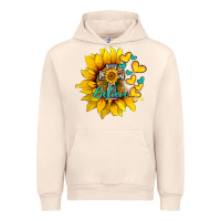 Sandshell western sunflower  cross believe Urban Hoodie - BarkalooDesign