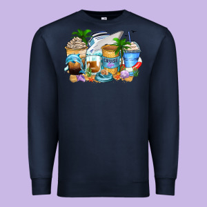 Cruise Life Coffee Cups Premium Sweatshirt Designed By Zillion Design Studio