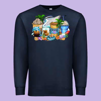 Cruise Life Coffee Cups Premium Sweatshirt Designed By Zillion Design Studio