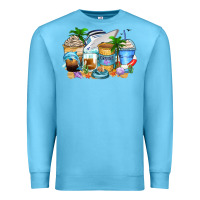 Ocean Blue cruise life coffee cups Premium Sweatshirt - Zillion Design Studio