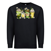Black daisy coffee cups Premium Sweatshirt - Zillion Design Studio