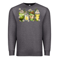 Charcoal Heather daisy coffee cups Premium Sweatshirt - Zillion Design Studio