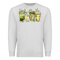 Dove Grey daisy coffee cups Premium Sweatshirt - Zillion Design Studio