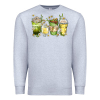 Heather Grey daisy coffee cups Premium Sweatshirt - Zillion Design Studio