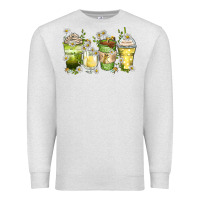 Oatmeal Heather daisy coffee cups Premium Sweatshirt - Zillion Design Studio