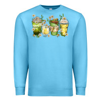 Ocean Blue daisy coffee cups Premium Sweatshirt - Zillion Design Studio