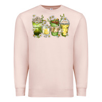 Pale Pink daisy coffee cups Premium Sweatshirt - Zillion Design Studio