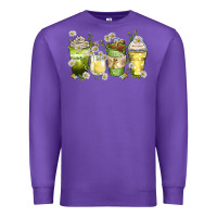 Purple daisy coffee cups Premium Sweatshirt - Zillion Design Studio