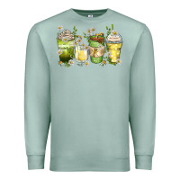 Seafoam daisy coffee cups Premium Sweatshirt - Zillion Design Studio