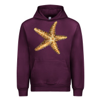 Mauve Wine Starfish Urban Hoodie - LillyAllenDesigns
