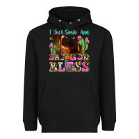 Black i just smile and say god bless Heavyweight Hoodie - Zillion Design Studio