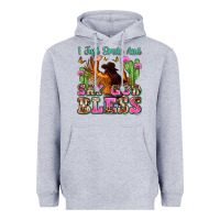 Heather Grey i just smile and say god bless Heavyweight Hoodie - Zillion Design Studio
