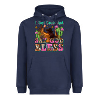 Navy i just smile and say god bless Heavyweight Hoodie - Zillion Design Studio