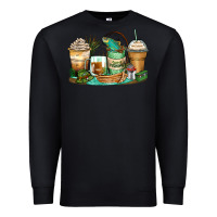 Black fishing coffee cups Premium Sweatshirt - Zillion Design Studio