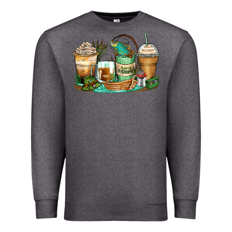 Fishing Coffee Cups Premium Sweatshirt by Zillion Design Studio | Teevron