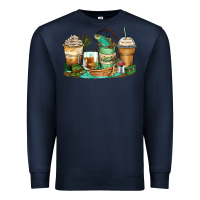 Navy fishing coffee cups Premium Sweatshirt - Zillion Design Studio