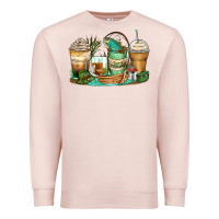 Pale Pink fishing coffee cups Premium Sweatshirt - Zillion Design Studio