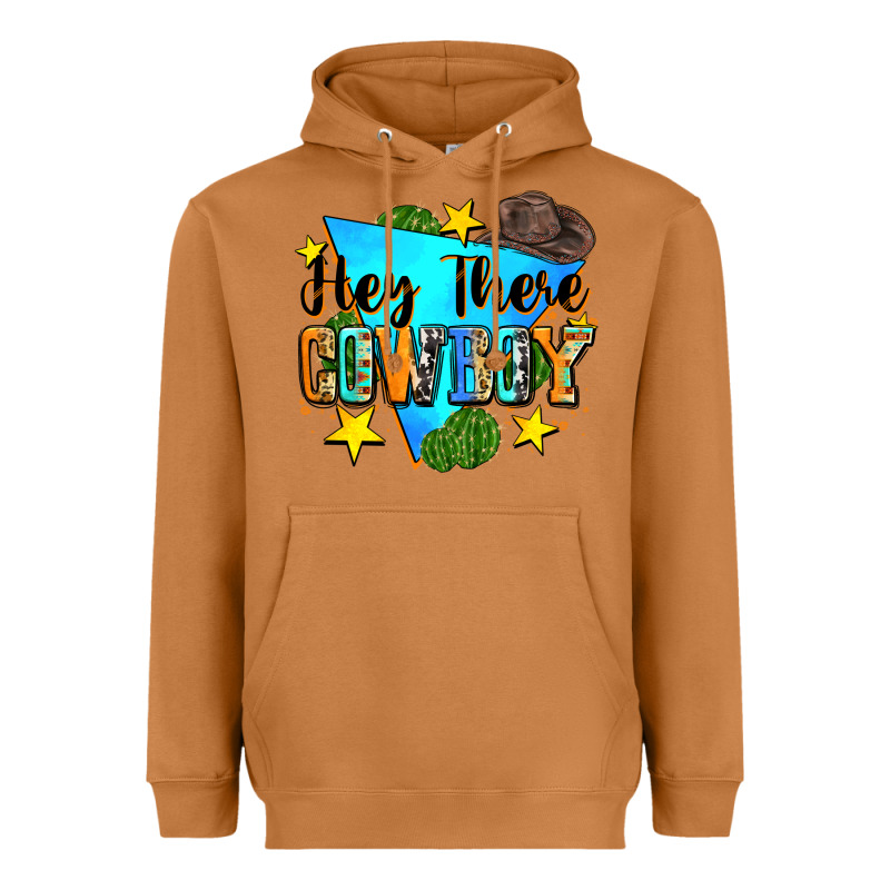 Hey There Cowboy Heavyweight Hoodie by Zillion Design Studio | Teevron