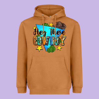 Hey There Cowboy Heavyweight Hoodie Designed By Zillion Design Studio