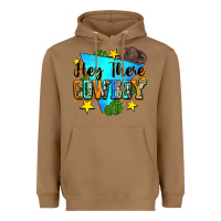 Toasted Coconut hey there cowboy Heavyweight Hoodie - Zillion Design Studio