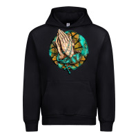Black western praying hands prayer rosary  faith cross Urban Hoodie - BarkalooDesign