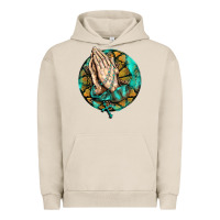 Pigment French Oak western praying hands prayer rosary  faith cross Urban Hoodie - BarkalooDesign