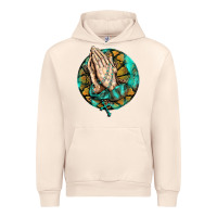 Sandshell western praying hands prayer rosary  faith cross Urban Hoodie - BarkalooDesign