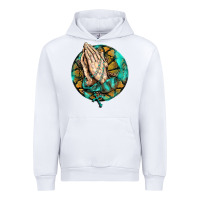 White western praying hands prayer rosary  faith cross Urban Hoodie - BarkalooDesign