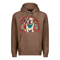 Chestnut english bulldog floral rainbow Premium Hoodie - Artiststas