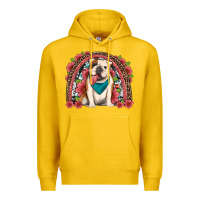 Lemon english bulldog floral rainbow Premium Hoodie - Artiststas
