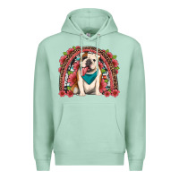 Seafoam english bulldog floral rainbow Premium Hoodie - Artiststas
