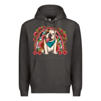 Smoke english bulldog floral rainbow Premium Hoodie - Artiststas
