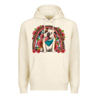 Tofu english bulldog floral rainbow Premium Hoodie - Artiststas