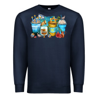 Navy hanukkah coffee cups Premium Sweatshirt - Zillion Design Studio