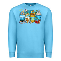 Ocean Blue hanukkah coffee cups Premium Sweatshirt - Zillion Design Studio