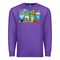 Purple hanukkah coffee cups Premium Sweatshirt - Zillion Design Studio