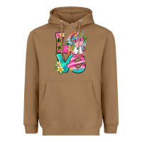 Toasted Coconut love summer unicorn Heavyweight Hoodie - texasbilliewilder