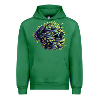 Emerald Sea Coral Urban Hoodie - LillyAllenDesigns